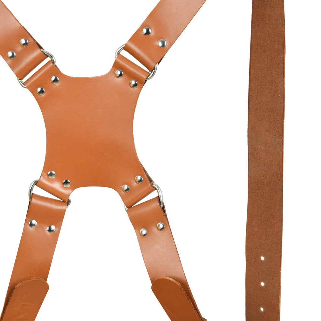 Double Camera Strap Harness- Tan Brown - Che Cose Belle