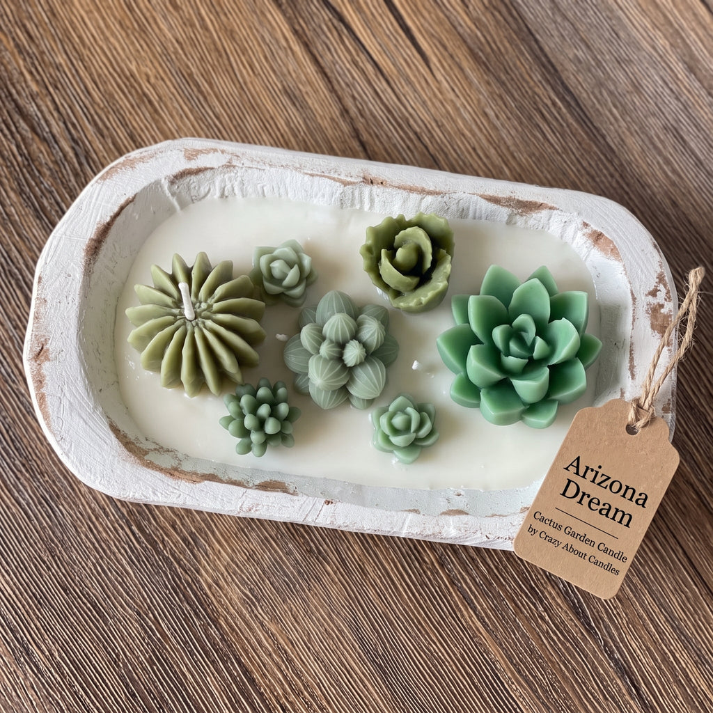 Dough Bowl Candle | Soy Wax Bowl Candle | Cactus Candle - Che Cose Belle
