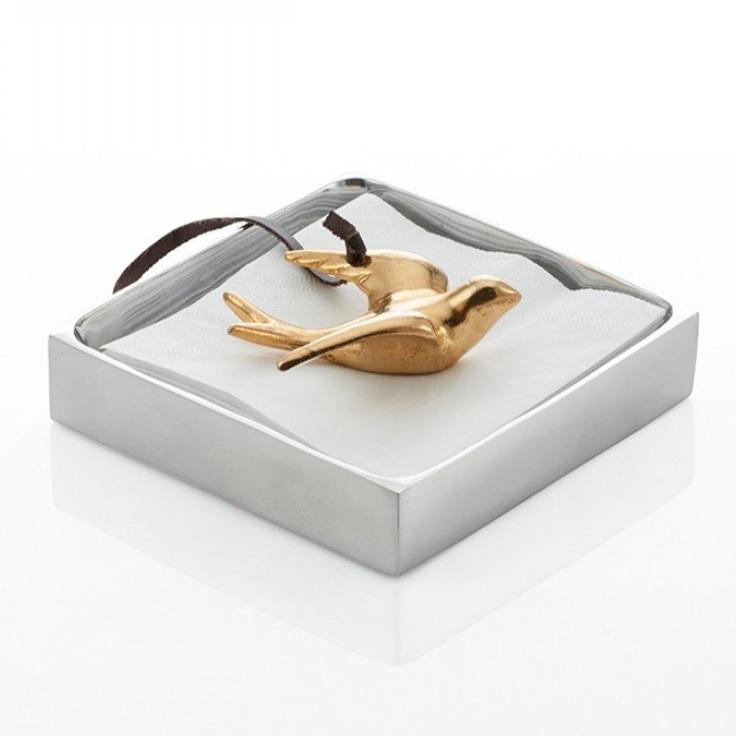 Dove Cocktail Napkin Holder Silver/Gold - Che Cose Belle