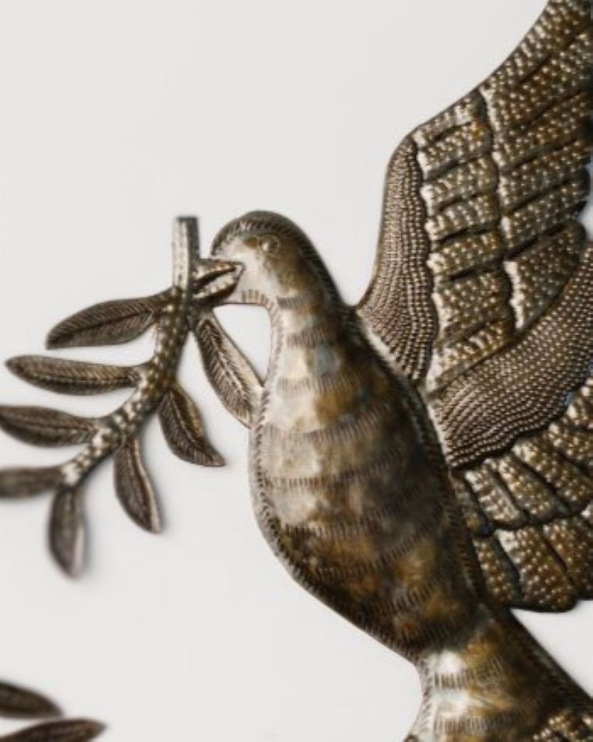 Dove with Olive Branch Metal Art Set - Che Cose Belle