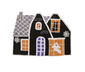Haunted House Beaded Placemat Velvet Backing Handmade Halloween Table Decor Spooky Black Cat Ghost Mat Holiday Centerpiece