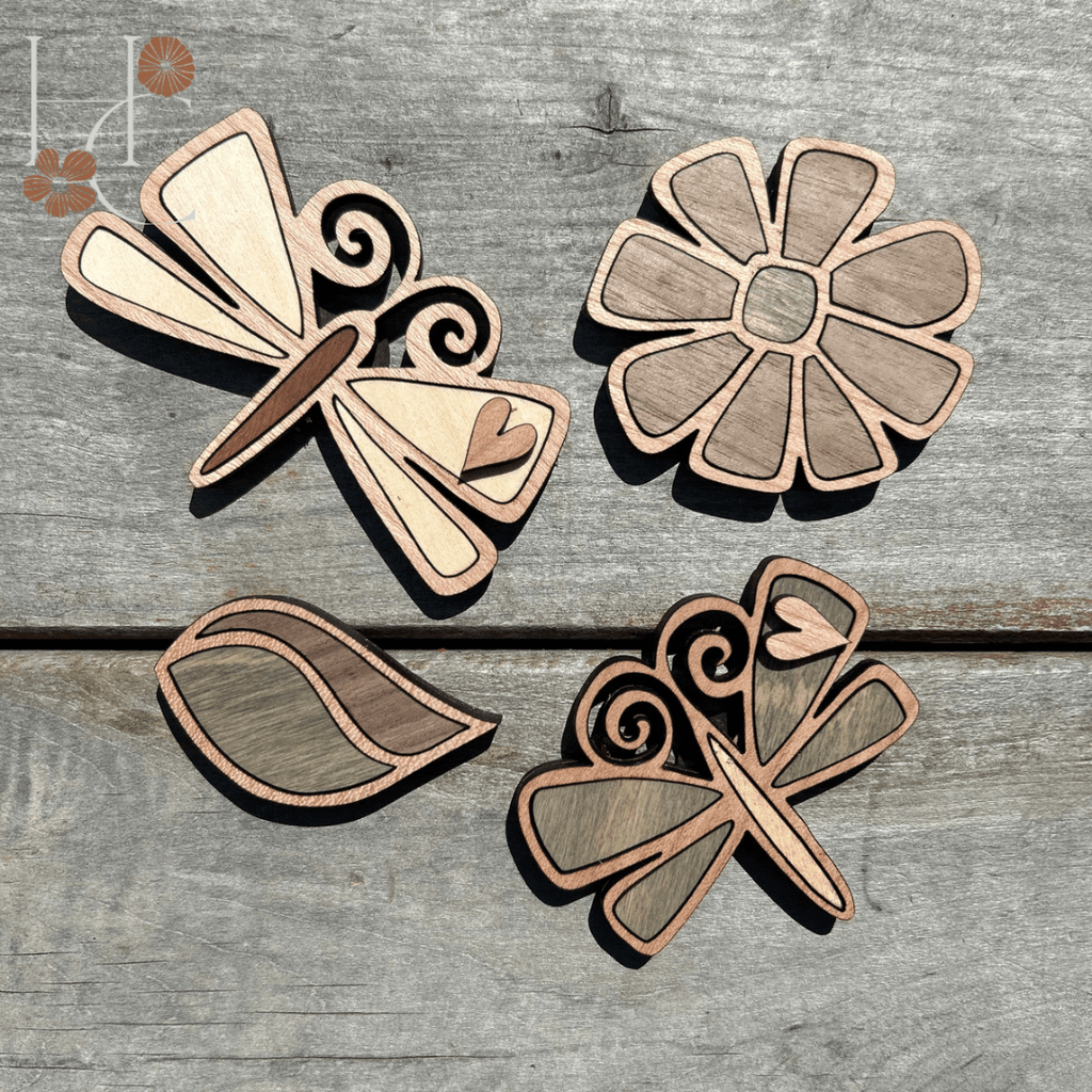 Dragonfly Wood Magnet Set - Che Cose Belle