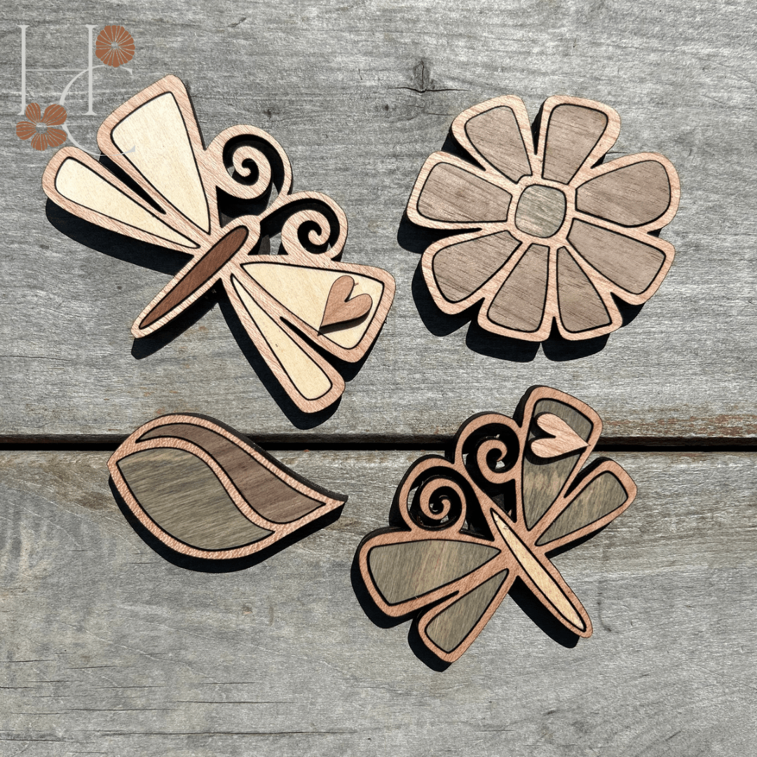 Dragonfly Wood Magnet Set - Che Cose Belle