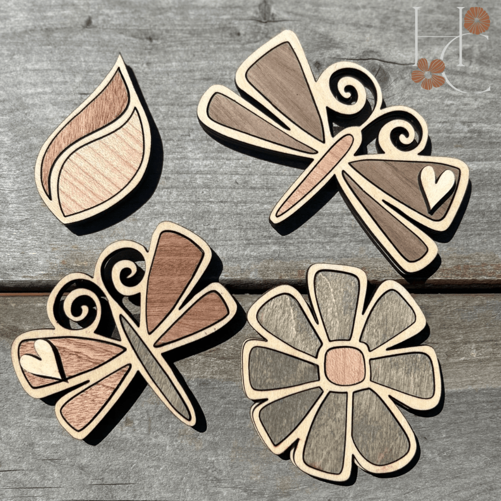 Dragonfly Wood Magnet Set - Che Cose Belle