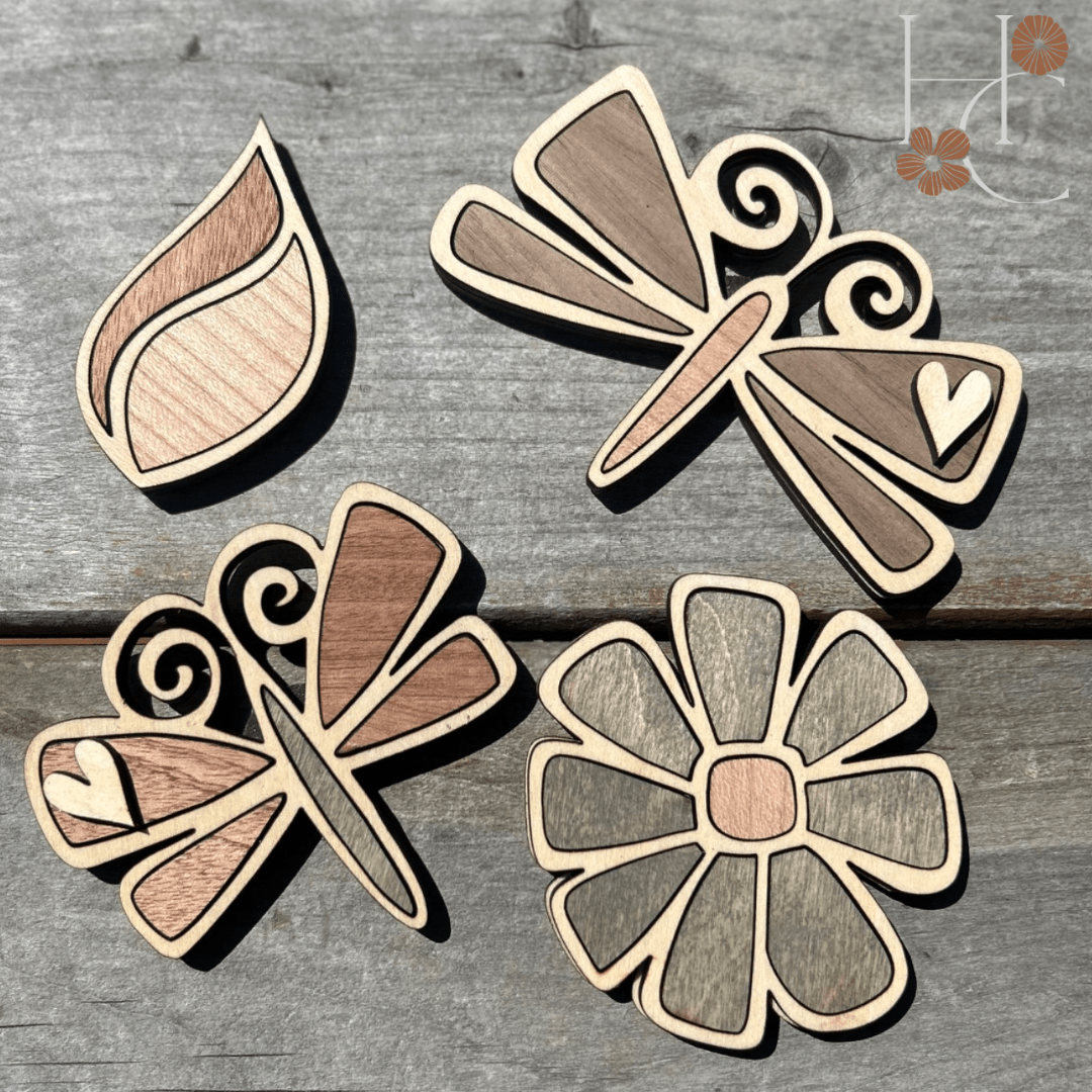 Dragonfly Wood Magnet Set - Che Cose Belle