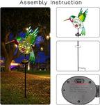 dreamysoul Outdoor Solar Garden Lights, Metal Hummingbird Garden Stake Lights for Outdoor Garden Patio Yard Pathway - Che Cose Belle