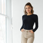 Drew Black Long Sleeve Crew - Che Cose Belle