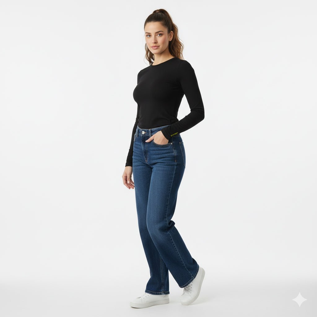 Drew Black Long Sleeve Crew - Che Cose Belle