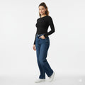 Drew Black Long Sleeve Crew - Che Cose Belle