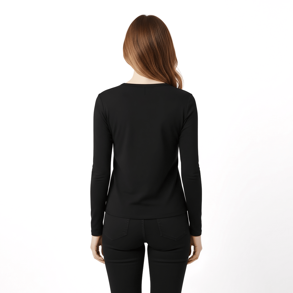 Drew Black Long Sleeve Crew - Che Cose Belle