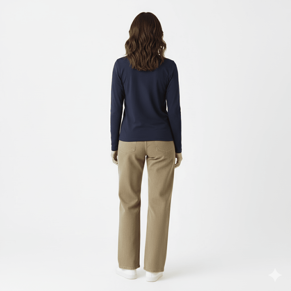 Drew Navy Long Sleeve Crew - Che Cose Belle
