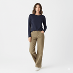 Drew Navy Long Sleeve Crew - Che Cose Belle