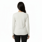 Drew White Long Sleeve Crew - Che Cose Belle