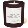 Driftwood and Mahogany Soy Candle - Brown Matte Jar - 15 oz - Che Cose Belle