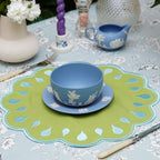 DROPLET GREEN ROUND FABRIC PLACEMAT (Set Of 4) - Che Cose Belle