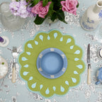 DROPLET GREEN ROUND FABRIC PLACEMAT (Set Of 4) - Che Cose Belle