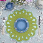 DROPLET GREEN ROUND FABRIC PLACEMAT (Set Of 4) - Che Cose Belle