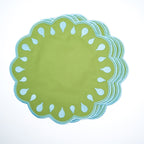 DROPLET GREEN ROUND FABRIC PLACEMAT (Set Of 4) - Che Cose Belle