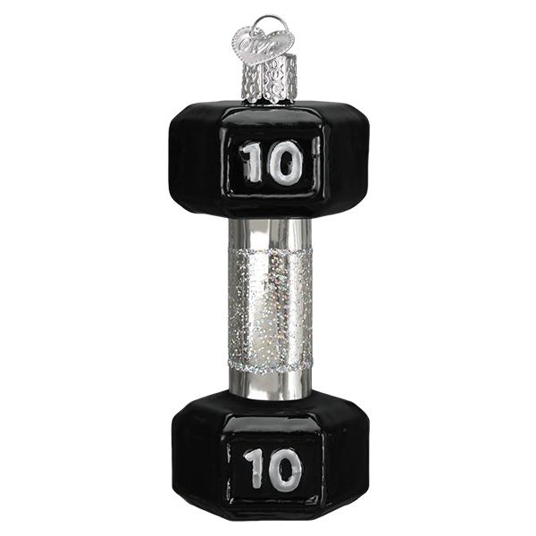 Dumbell Weight Glass Ornament - Che Cose Belle