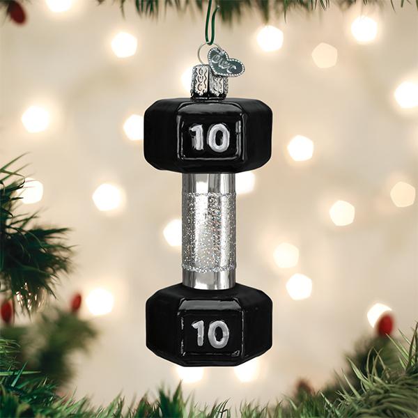 Dumbell Weight Glass Ornament - Che Cose Belle