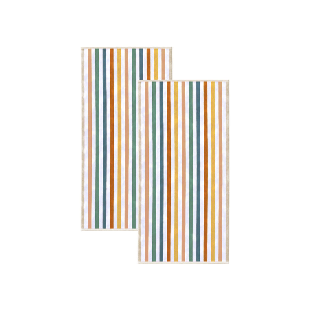 Oversized Striped Border Cabana Beach Towel - Santa Cruz