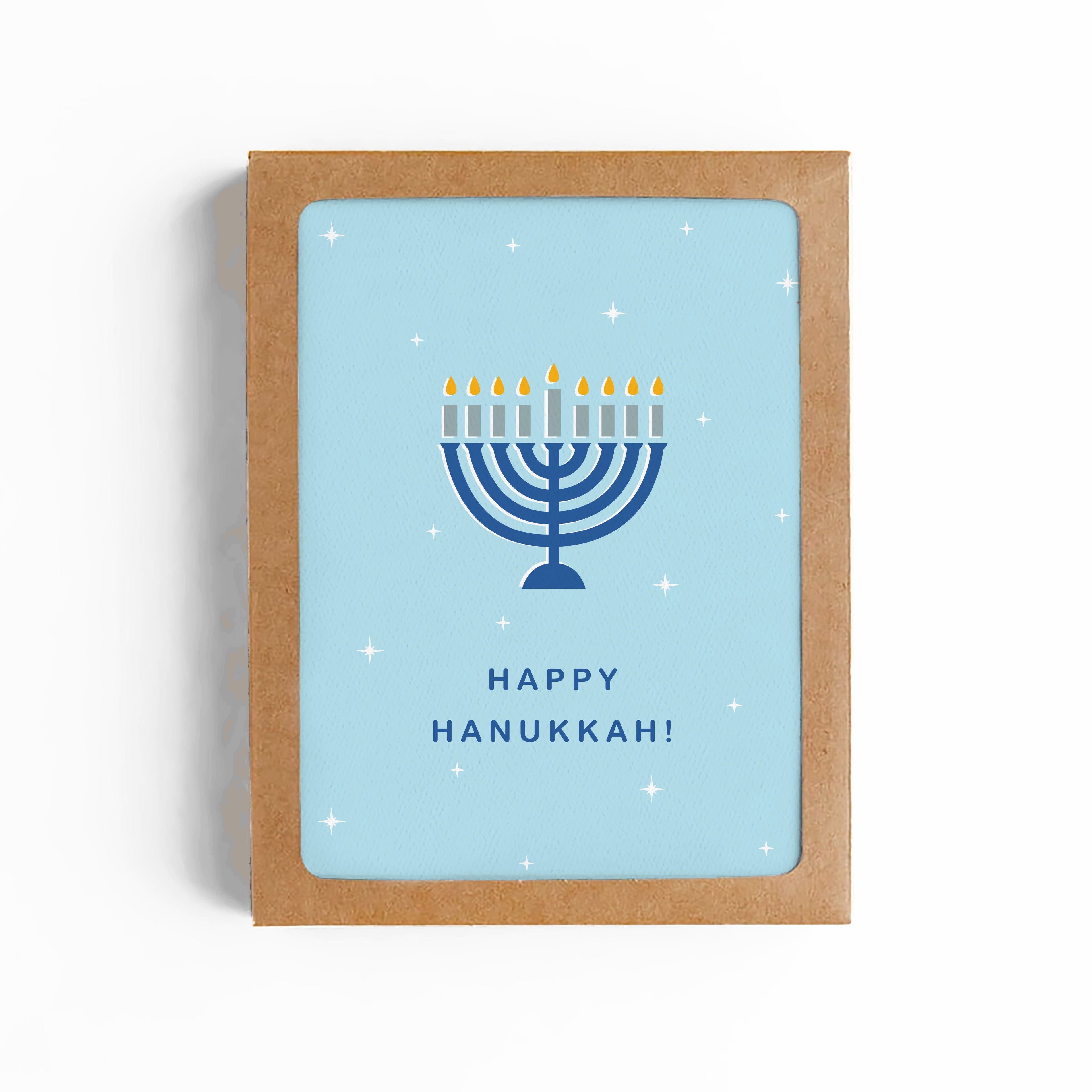 Happy Hanukkak Menorah Card-Boxed Set of 8 Cards