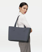 Elba medium size structured tote in vegetable-tanned leather