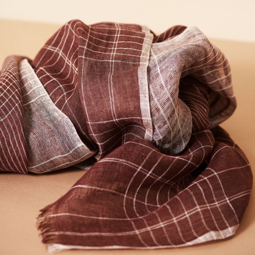 Auro Handwoven Linen Scarf