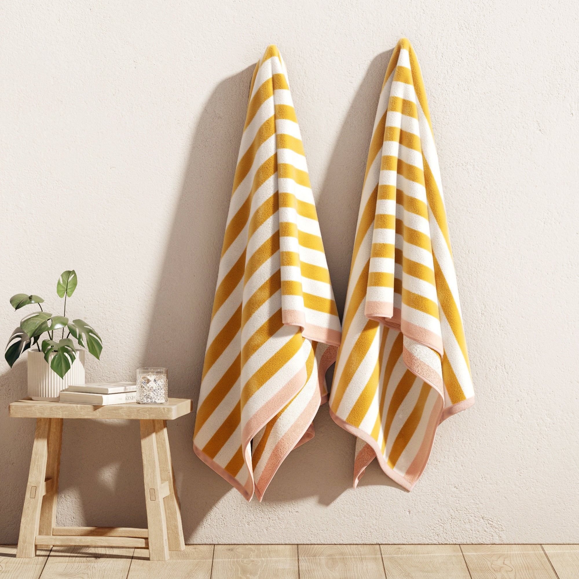 Oversized Striped Border Cabana Beach Towel - Santa Cruz