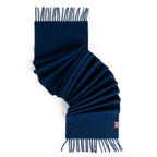 Prince of Scots Fringed Merino Wool Scarf - Royal