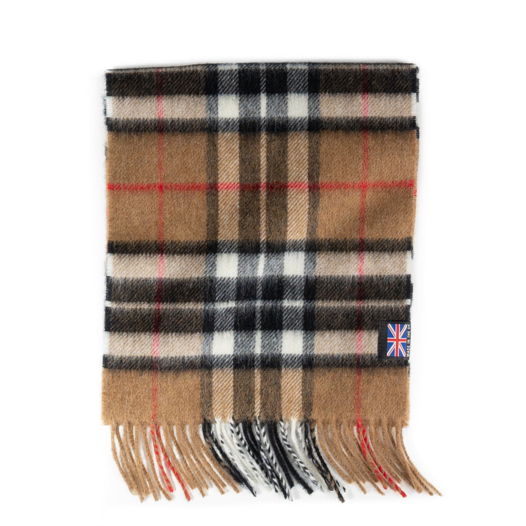 Prince of Scots Merino Lambswool Tartan Scarf (Thompson Camel)