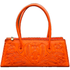 The Abby| Floral Hand-Tooled Leather Clutch & Crossbody
