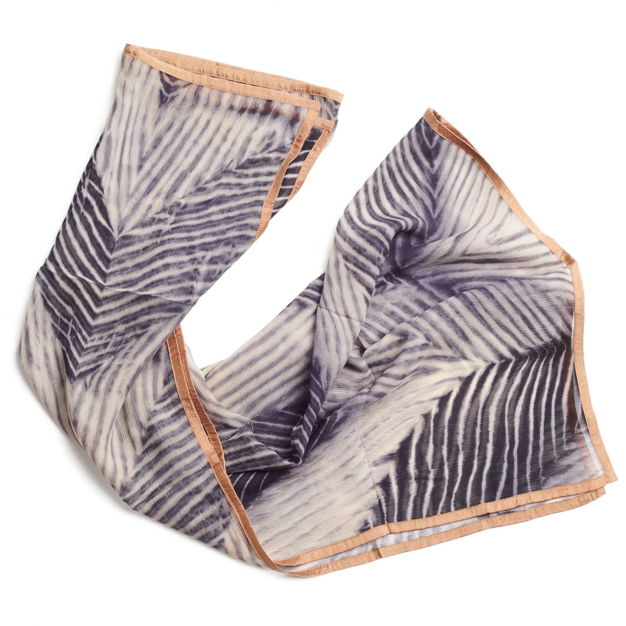Samu Hand Crafted  Shibori Print Silk Chiffon Sqaure Scarf