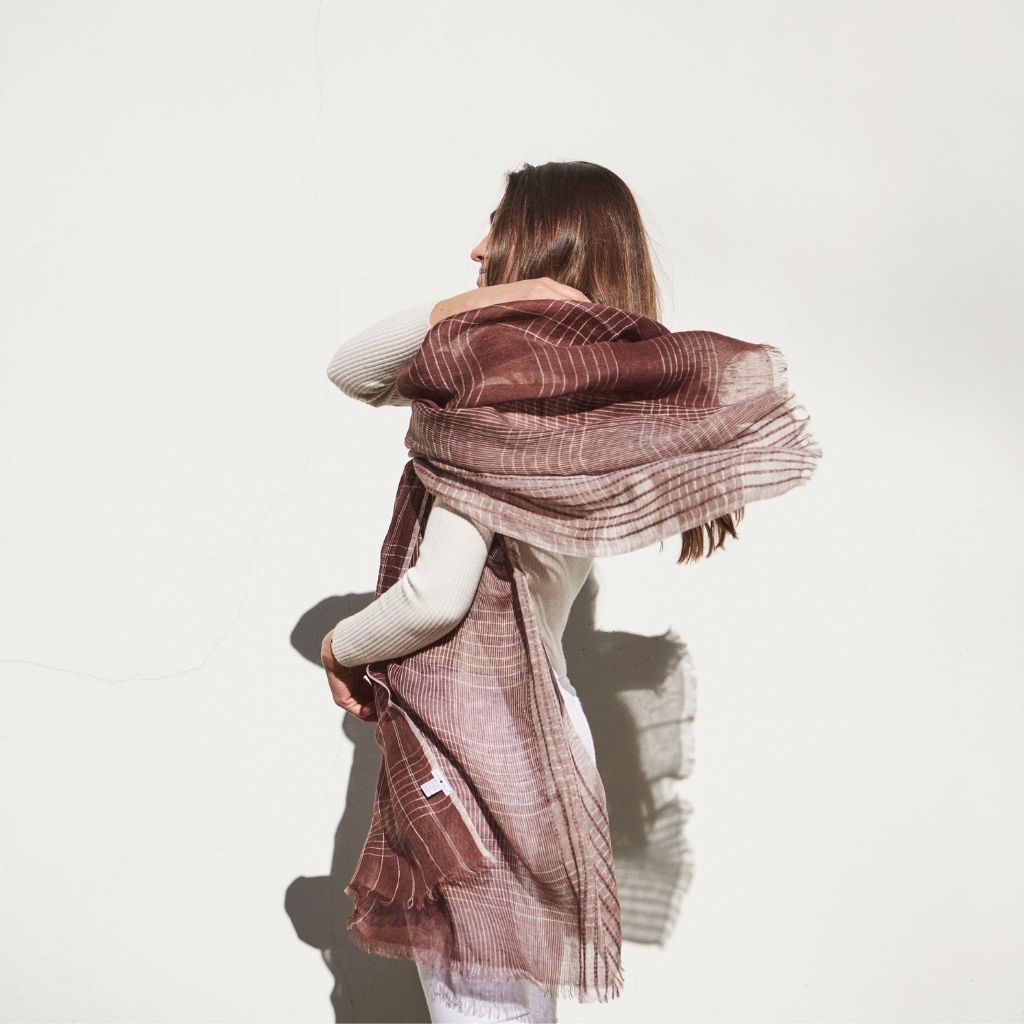 Auro Handwoven Linen Scarf