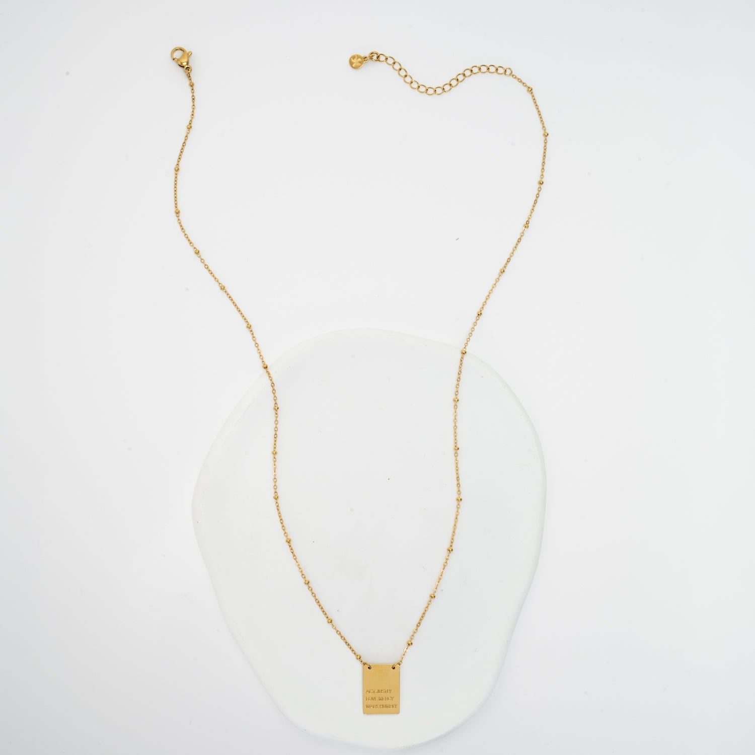 Act Justly Necklace in Gold
