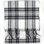 Merino Lambswool Tartan Scarf - Dress Grey Stewart