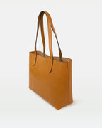 Elba medium size structured tote in vegetable-tanned leather