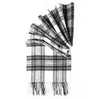 Merino Lambswool Tartan Scarf - Dress Grey Stewart