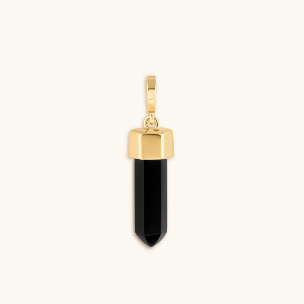Earthly Guardian - Black Onyx Pointer Charm - Che Cose Belle
