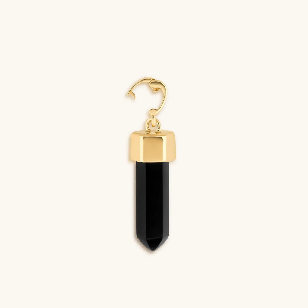 Earthly Guardian - Black Onyx Pointer Charm - Che Cose Belle
