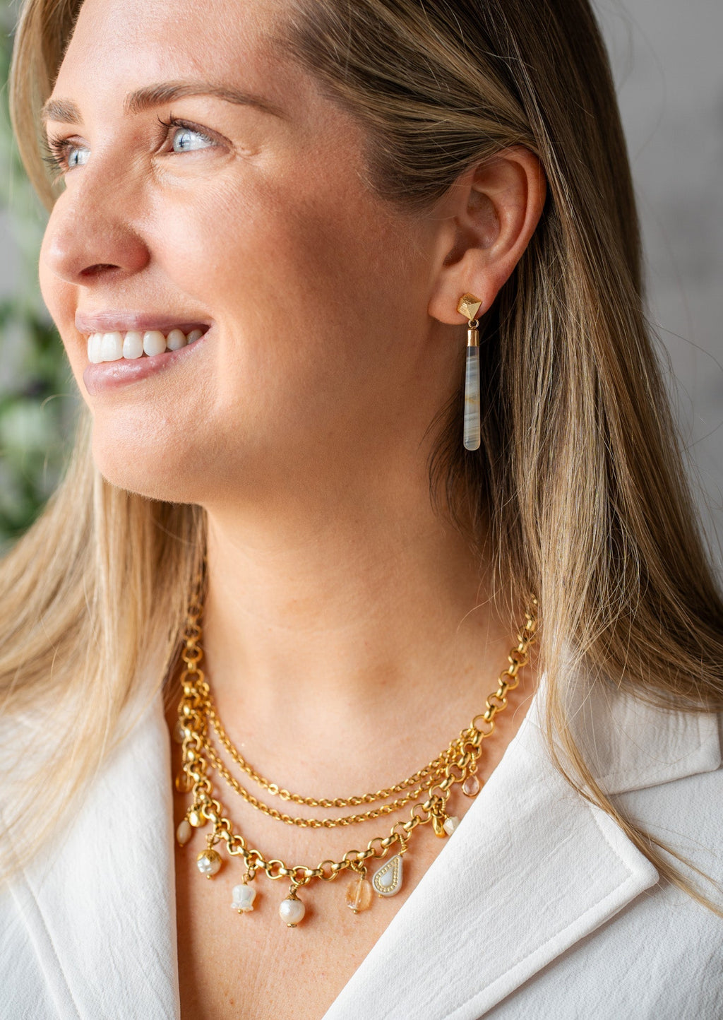 Earthtone Charm Necklace - Che Cose Belle