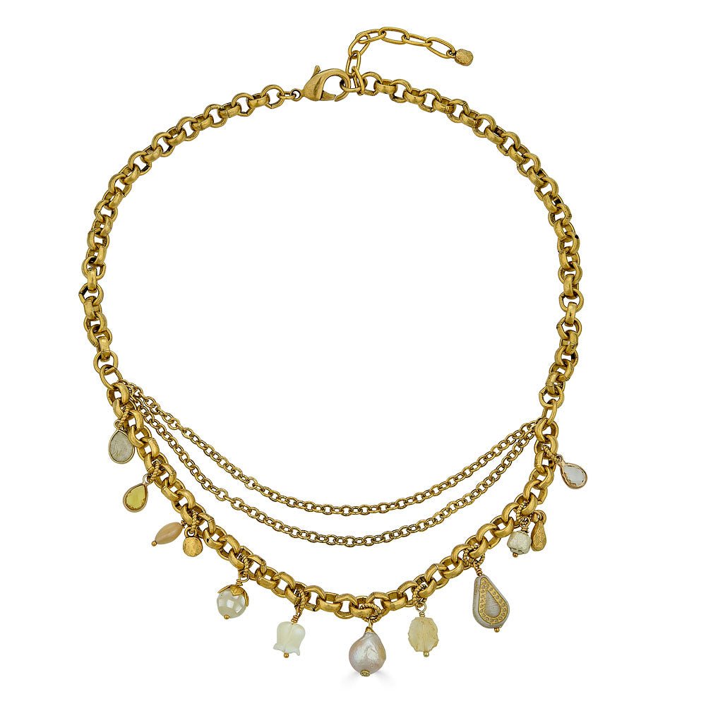 Earthtone Charm Necklace - Che Cose Belle