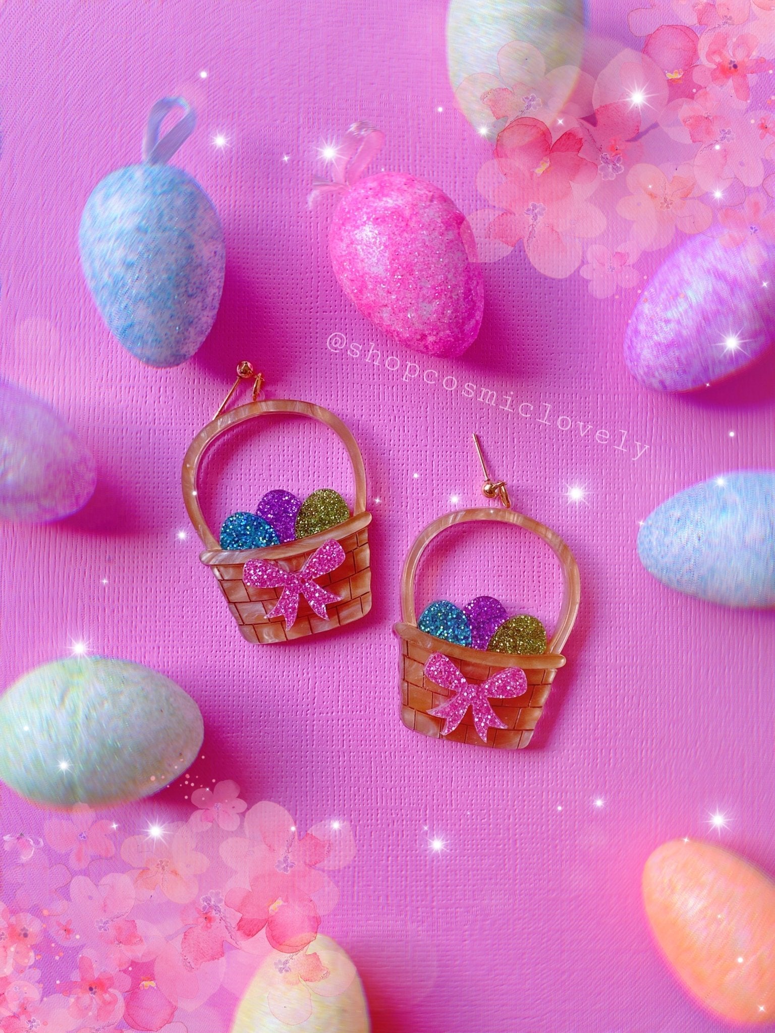 Easter Basket Earrings - Che Cose Belle