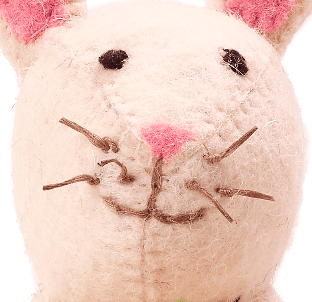 Easter Bunny Hand Felted Wool Arcadia Home - Che Cose Belle