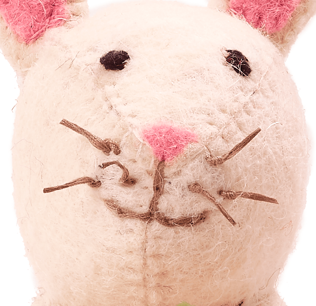 Easter Bunny Hand Felted Wool Arcadia Home - Che Cose Belle