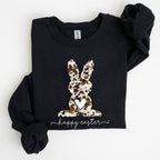Easter Bunny, Happy Easter Rabbit, Cow Print Sweatshirt - Che Cose Belle