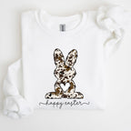 Easter Bunny, Happy Easter Rabbit, Cow Print Sweatshirt - Che Cose Belle