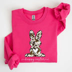Easter Bunny, Happy Easter Rabbit, Cow Print Sweatshirt - Che Cose Belle