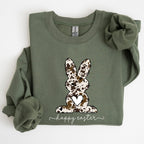 Easter Bunny, Happy Easter Rabbit, Cow Print Sweatshirt - Che Cose Belle