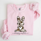Easter Bunny, Happy Easter Rabbit, Cow Print Sweatshirt - Che Cose Belle